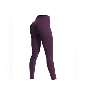 Deep Purple Marl Full-Length Stretch Leggings for Versatile Wear
